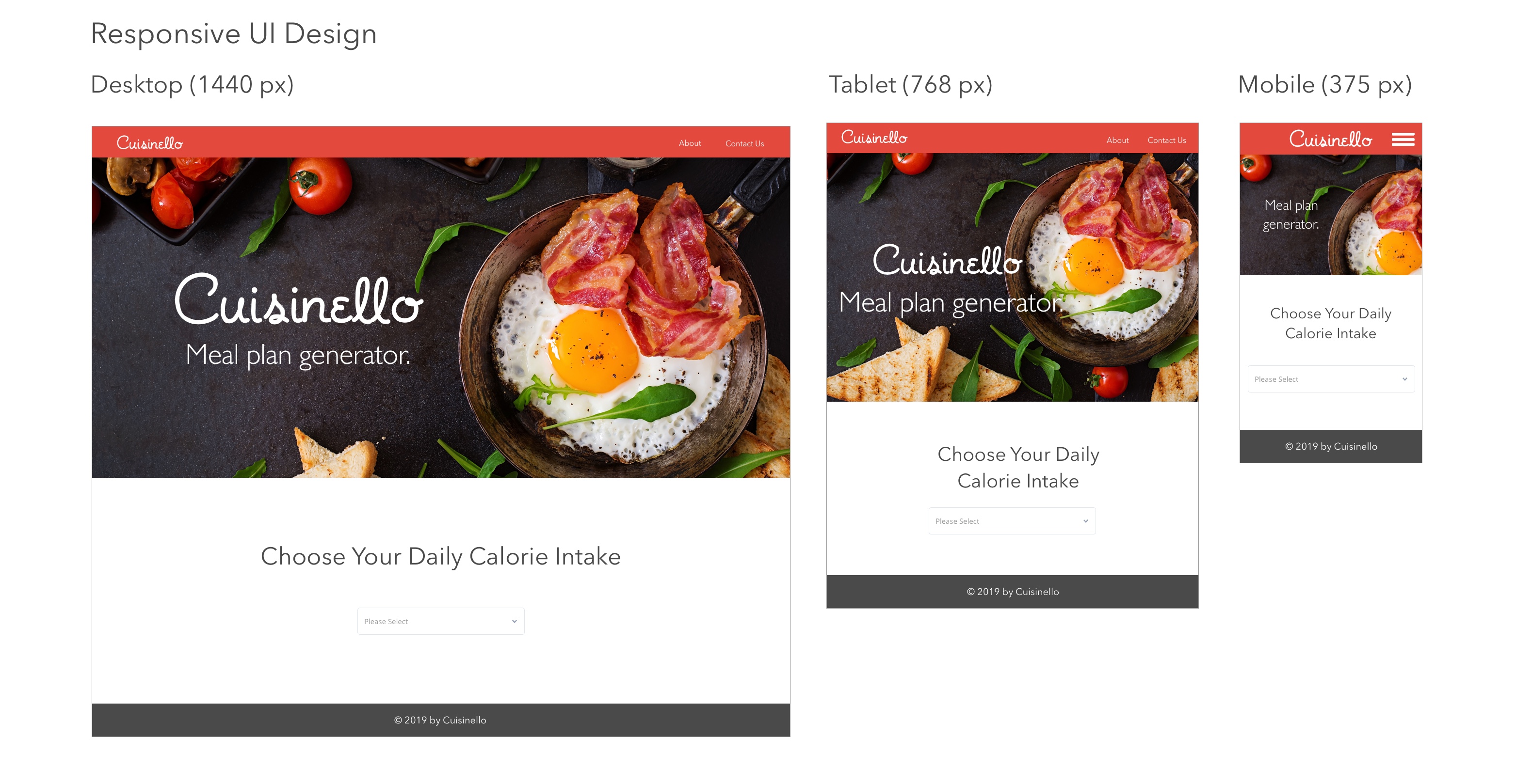 Desktop, tablet, and mobile screens in color