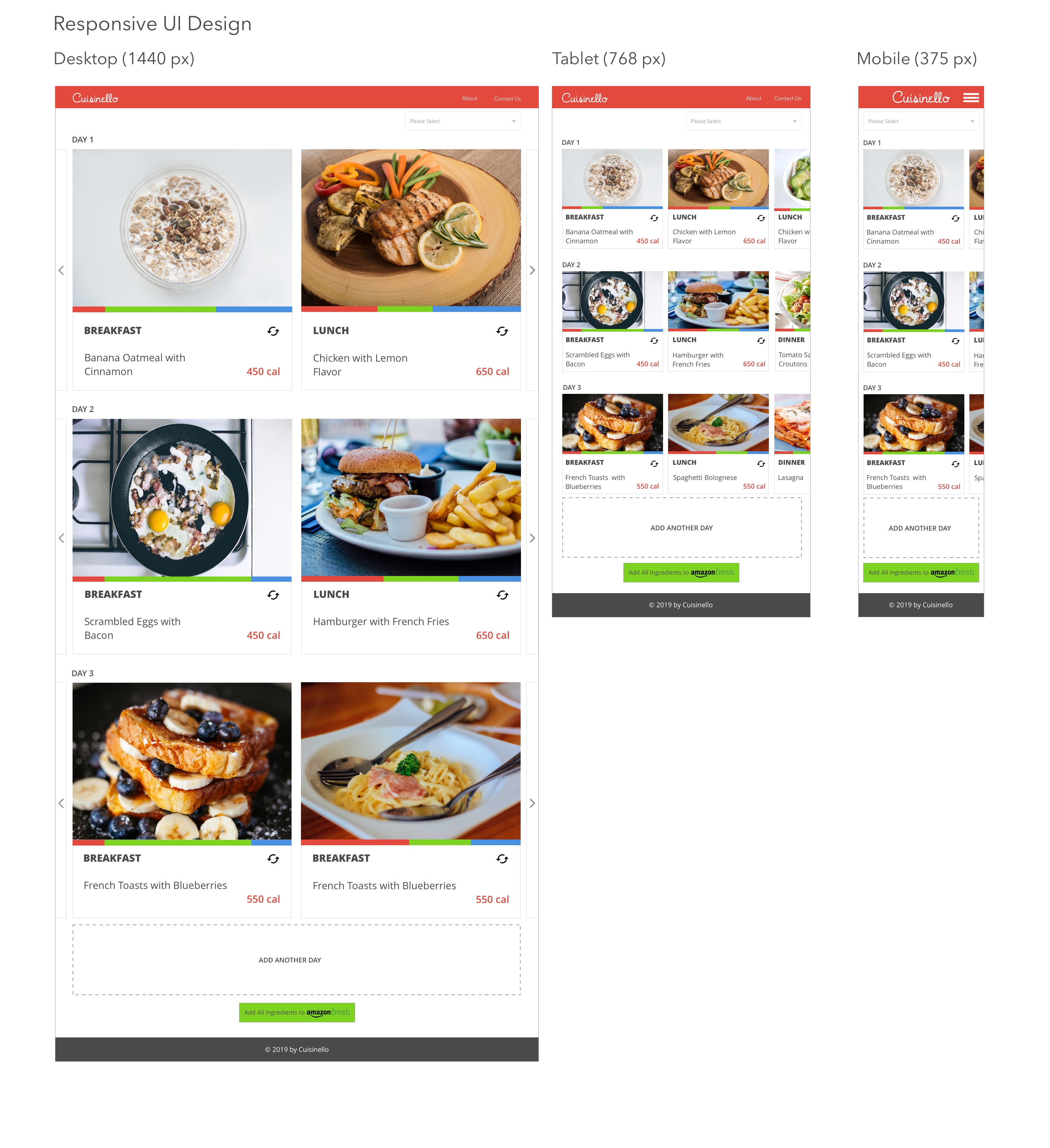 Desktop, tablet, and mobile screens in color